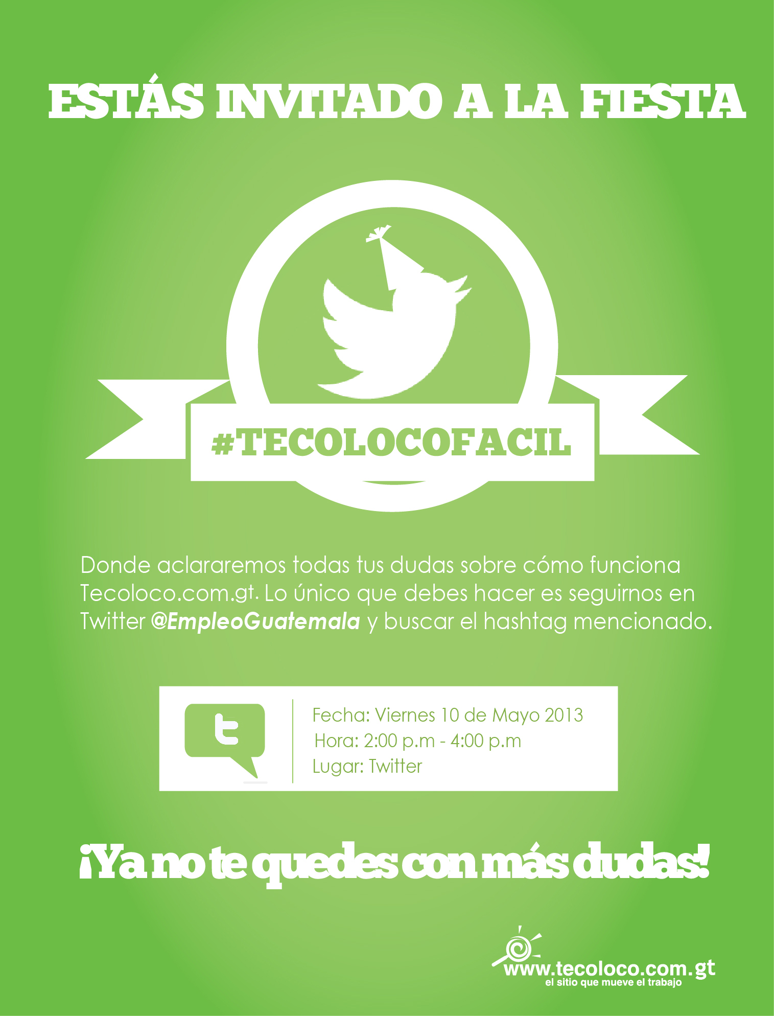 Tecoloco aclarará tus dudas vía Twitter 