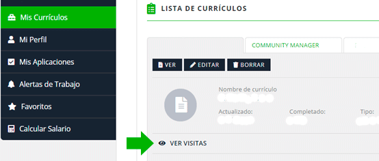 como saber si mi cv ha sido visto
